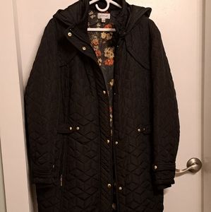 22/24 Black Quilted Avenue Coat